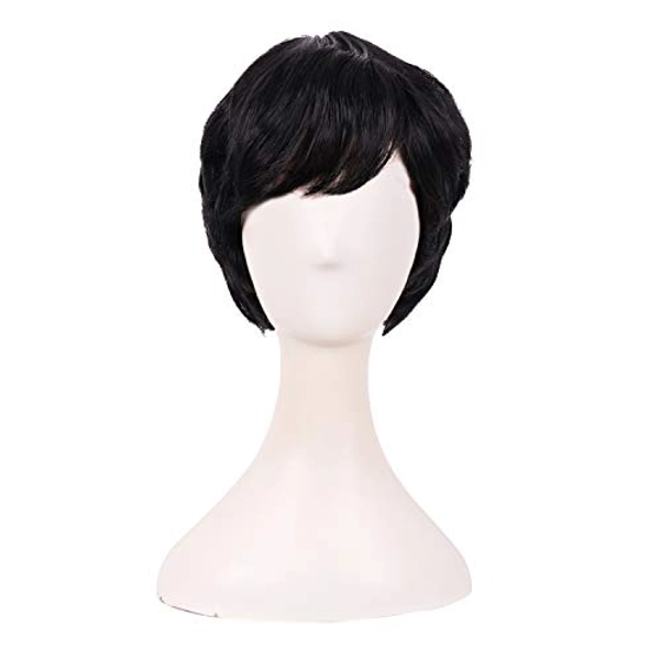 MapofBeauty 10 Inch/25cm Fashion Women Short Curly Wig (Black)