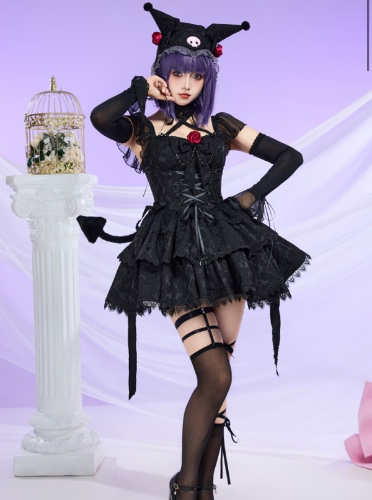 Women Kitagawa Marin Costume- Lolita Dress with Hat and Tail My Dress Up Dear Cosplay | Top Quality Outfits for Sale