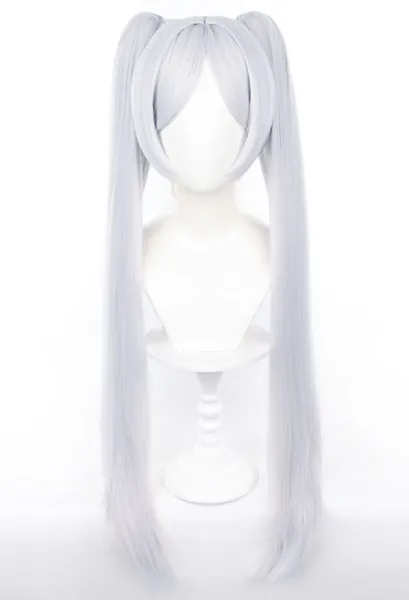 Frieren: Beyond Journey&#039;s End Frieren Cosplay Wig Silver White Double Ponytail Wig
