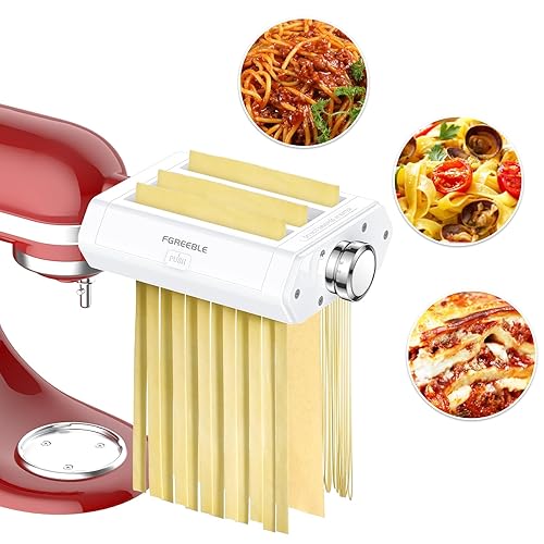 Pasta Attachment for KitchenAid Stand Mixer, 3-1 Pasta Maker Machine Included Pasta Sheet Roller, Spaghetti Cutter, Fettuccine Cutter by FGREEBLE