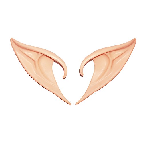 Secaden Cosplay Fairy Pixie Elf Ears Soft Pointed Ears Tips Anime Party Dress Up Costume Accessories (Long Style) - Long Style