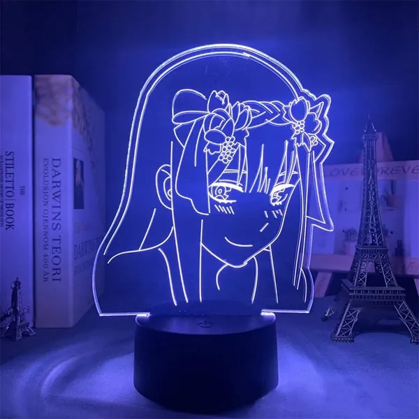 Verceco 002 Anime Lamp Night Light Darling in The FRANXX LED Night Lamp for Kids Girls Gift USB Battery Lights with Touch Control 7 Colors 3D Print Anime Light Table Bedroom Decor - 