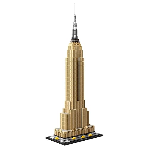 LEGO Architecture Empire State Building 21046 New York City Skyline Architecture Model Kit for Adults and Kids, Build It Yourself Model Skyscraper (1767 Pieces) - Multicolor