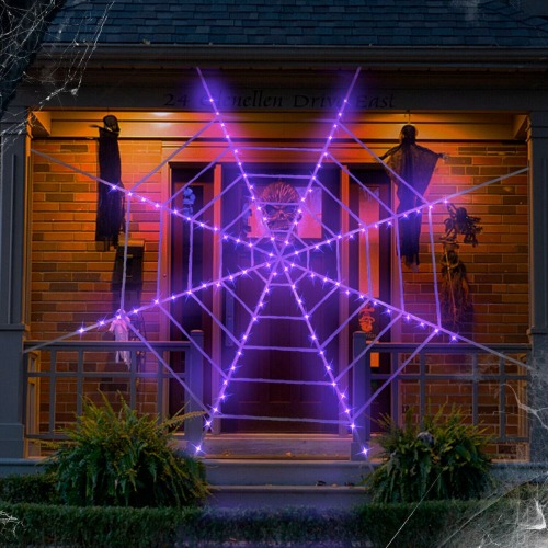 Large Light Up Cobweb Halloween Display Prop