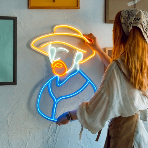 Van Gogh Neon Wall Art