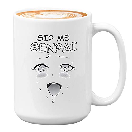 Anime 15oz White Coffee Mug - Sip Me Senpai 