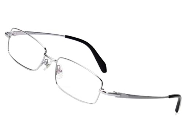 Agstum Titanium Full Rim Durable Glasses Frame Optical Eyeglasses - Small Silver - Non-Prescription Clear Lens