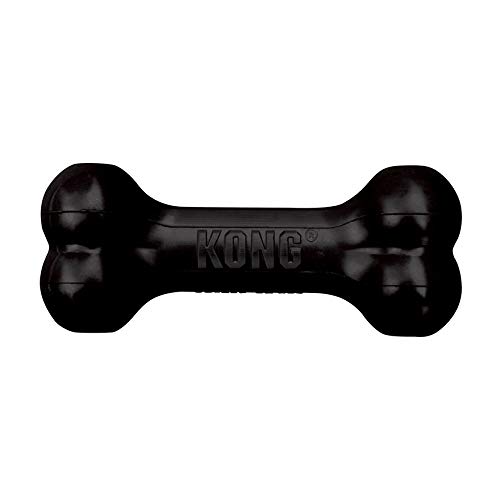 KONG - Extreme Goodie Bone - Durable Rubber Dog Bone for Power Chewers, Black - for Large Dogs - Large