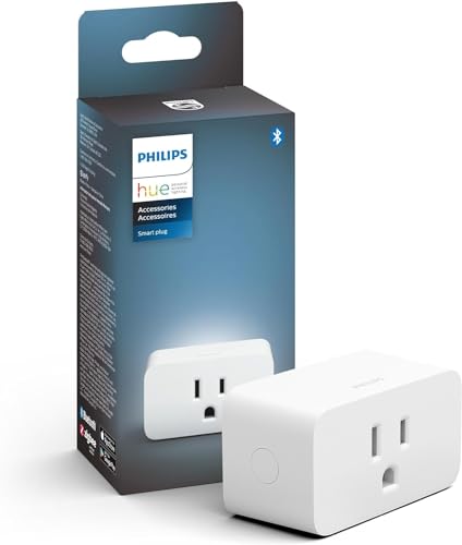 Philips Hue Smart Plug, White - 1 Pack - Turns Any Light Into a Smart Light - Control with Hue App - Compatible with Alexa, Google Assistant, and Apple HomeKit - Smart Plug - White - 1 Pack