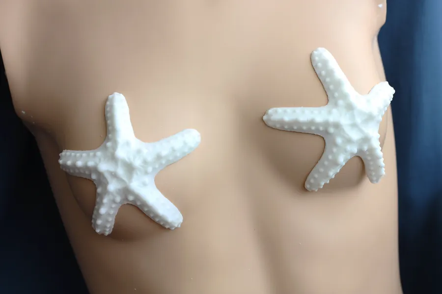 African Sea Star / Mermaid Bra / Nipple Patches / Silicone prosthetics / Latex free / Starfish / LARP / Cosplay / Waterproof / Haunted SFX