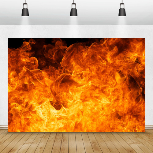 Laeacco Fire Burning Flame Pattern Wallpaper Party Decor Photography Backdrops Photographic Backgrounds Photocall Photo Studio