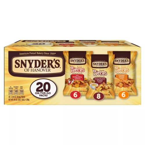 Snyder's of Hanover Pretzel Pieces Variety Pack, 1.28kg