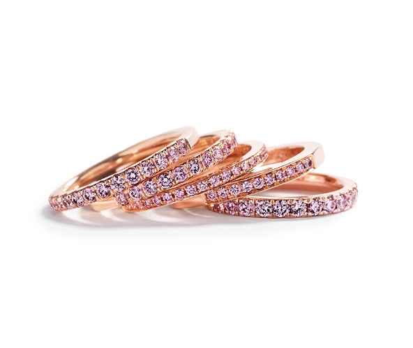Allianceringe med Argyle Pink brillanter | Default Title