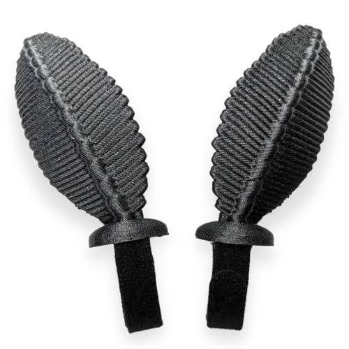 Moth Antennas Headphone Attachments - Adorable Bug Ears for Headphones in Various colors with Hidden Self Fastener - Moth Antenna for Gamers and Streamers (Sparkle Black) - Sparkle Black