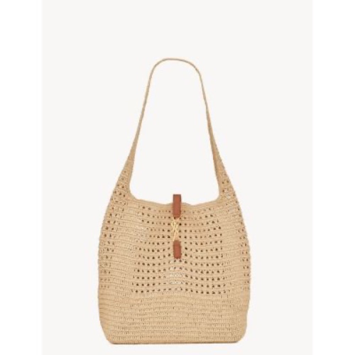 Le 5 À 7 in Raffia Crochet and Smooth Leather