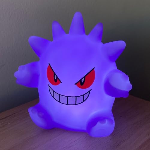 Pikalamps® Night Light Pocket Size 10cm Anime Inspired Purple lamp, Battery Plastic Bedside Table Lamp Glowing at Night(Purple) - Purple