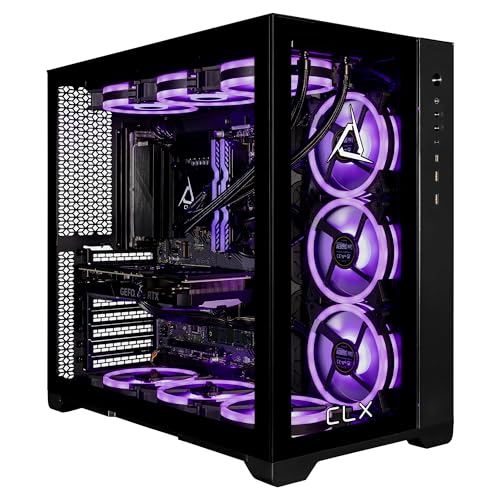 CLX Set Gaming PC - Intel Core i9 13900KF 3.0GHz, GeForce RTX 4070, 2TB NVMe M.2 SSD, 6TB HDD, 64GB DDR5 RGB Memory, 360mm AIO, WiFi, Windows 11 Home, Black - Core i9 13900KF 24-Core | GeForce RTX 4070 12GB | 64GB DDR5-5600