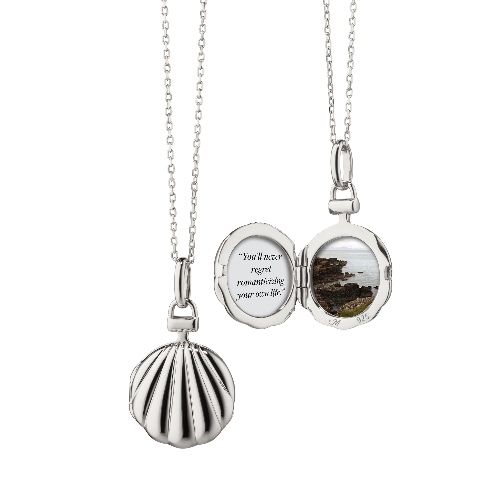 “The Mini Shell” Sterling Silver Locket Necklace | Default Title