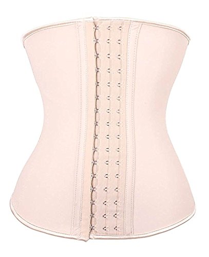 YIANNA Korsett Damen Bauchweg Stark Formend Latex Waist Trainer Corset Body Shaper Corsage Shapewear Taillenformer