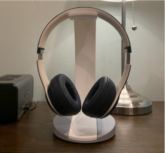 Headphone Stand with Weighted Base - White