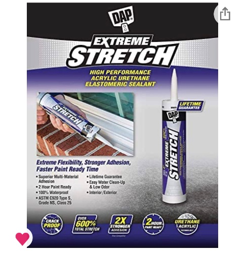 Amazon.com: Dap 18715 12 Pack 10.1 oz. Extreme Stretch Premium Crackproof Elastomeric Sealant, White : Industrial & Scientific