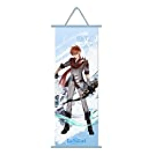 ZPPLD Genshin Impact Poster,Genshin Impact Tartaglia Rollbild,Anime Poster Großes,Anime Figur Videospiel Scroll,Stoff Poster für Wanddekoration, 70*25cm Manga Poster