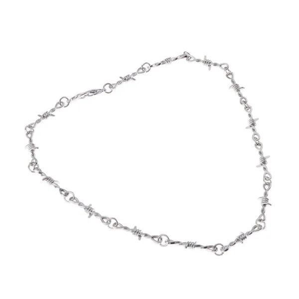 sharprepublic Hiphop Kette, Unisex Disteln Und Dornen Hiphop Kette Halskette Punk Rapper Choker Schmuck für Damen und Mädchen