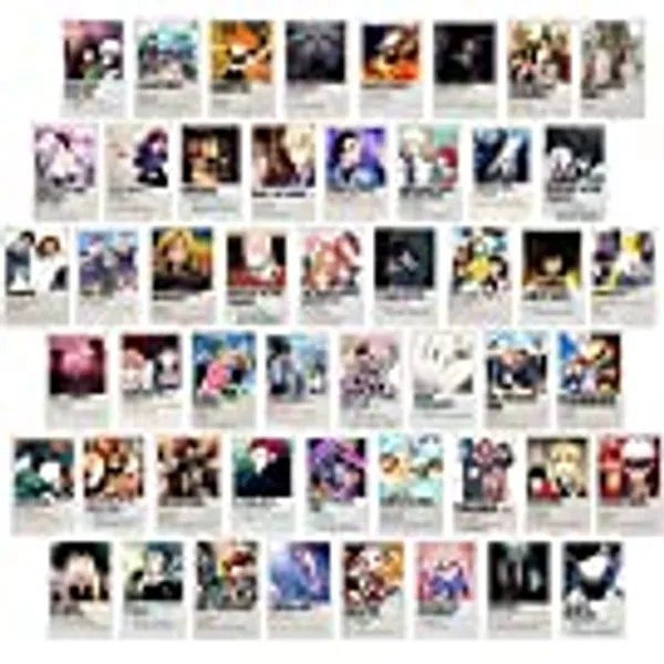 YongHang 50 Stück Anime Poster Set ästhetische Bilder Anime Wand Collage Kunstposter Anime Deko für Zimmer Wohnzimmer Wohnheim Schlafzimmer