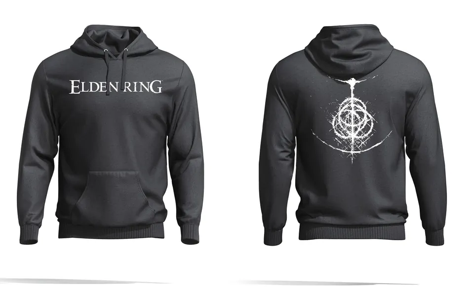 Elden Ring Hoodie - Official Design - Premium Apparel - Black Hooded Sweatshirt