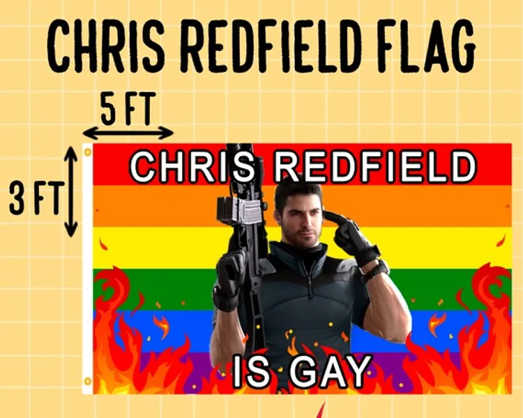 Chris Redfield Gay Pride Flag | Etsy
