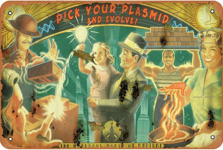 Bioshock Plasmid Metal Sign