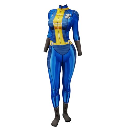 Vault 33 Lucy Jumpsuit Costume Lucy MacLean Cosplay Onesie Vault Dweller 111 Bodysuit Survivor Costume for Women - 111 - X-Large