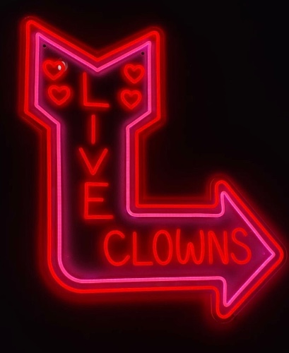 Live Clowns LED Neon Sign - 2 Feet | Default Title