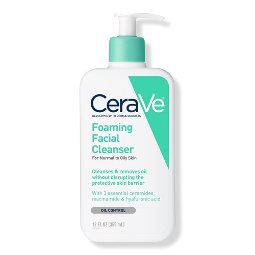 Foaming Facial Cleanser, Gel-Based Face Wash for Balanced to Oily Skin
