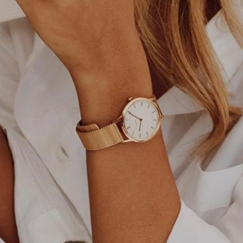 Rose gold petite watch 