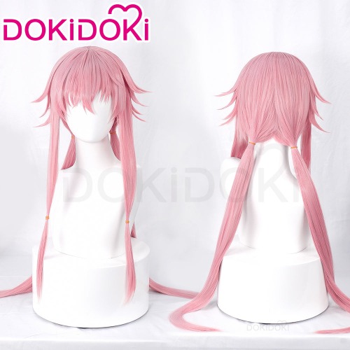 【Ready For Ship】DokiDoki Anime The Future Diary Cosplay Gasai Yuno Wig Long Straight Pink Hair | Wig Only-Ready For Ship