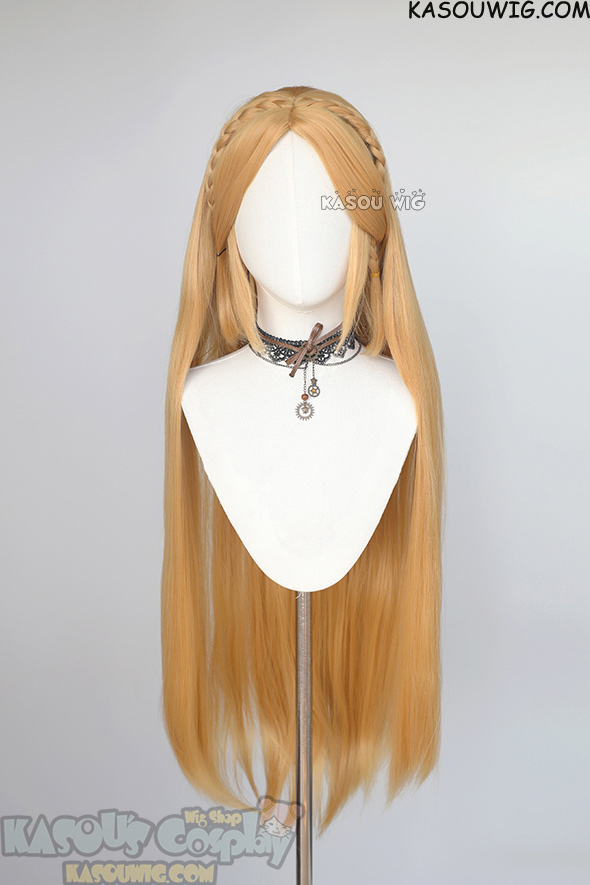 Legend of Zelda Breath of the Wild Princess Zelda 100cm long straight wig with braid