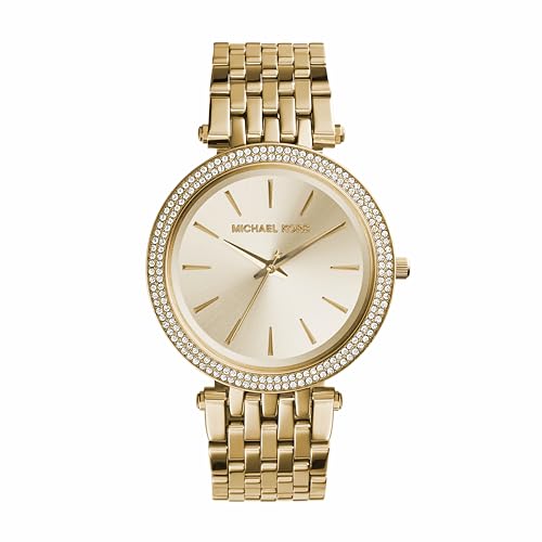 Michael Kors Darci Uhr für Damen, Quarzwerk mit Edelstahl- oder Lederarmband - 39MM - Goldfarbe