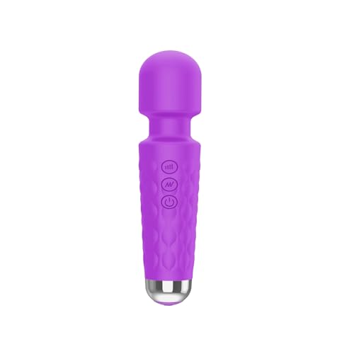 Electric Handhold Massager Muscle Relaxer for Nack, Back - Portable, Rechargeable and Waterproof Design，Purple… - Purple