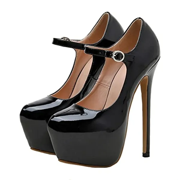 16 Centimetri/6.30 in delle Donne di Temperamento Elegante Festa di Nozze Pompe Stiletto Sexy Testa Tonda Tacchi Alti Slip On A Spillo Scarpe di Corte delle Signore Sexy