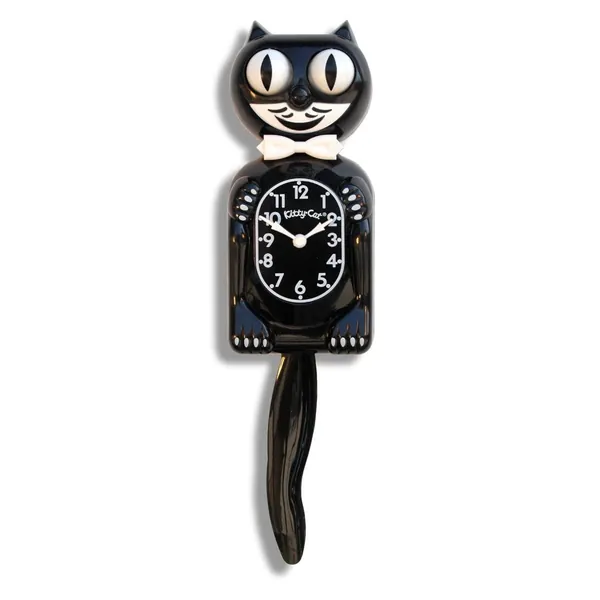 Kitty Cat Klock (klassisk svart-liten)