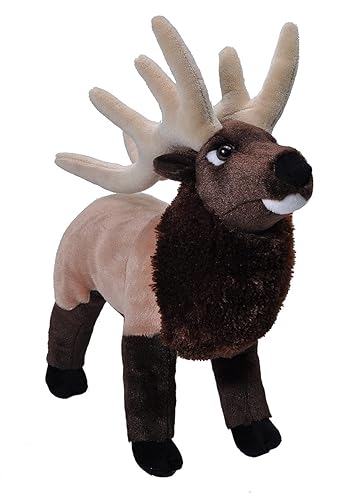 Wild Republic Elk Plush, Stuffed Animal, Plush Toy, Gifts for Kids, Cuddlekins 12 Inches,Multi