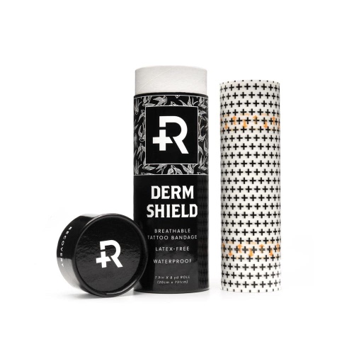 Recovery Derm Shield Tattoo Aftercare Bandage Roll - Transparent, Waterproof Adhesive Bandages - 7.9 Inches x 8 Yards