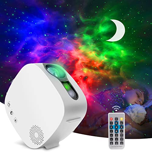 Sky LED Projector Night Light,LED Moon Nebula Cloud Star Light Galaxy Projector with RF Remote Control, Built in Bluetooth Speaker Star Projector Light for Kidsroom and Party Decor(no include adapter) - Galaxy night light projector