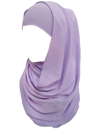 Lina & Lily Non-see-through Bubble Chiffon Muslim Hijab Head Scarf Wrap Thick Lightweight - Pale Purple