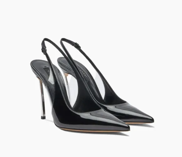 Casadei Superblade Patent Leather Slingback
