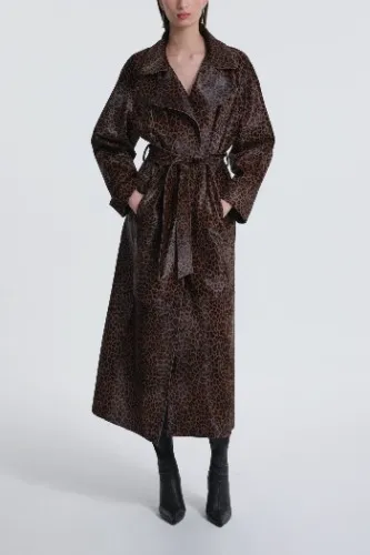 Nour Hammour Ponyskin Leopard Coat