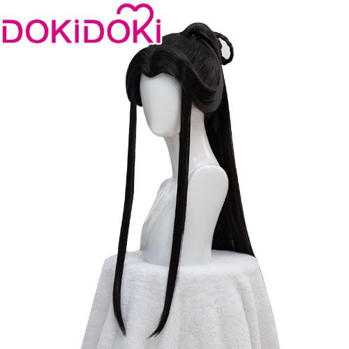 DokiDoki Anime Version Heaven Official's Blessing Cosplay Xie Lian Crown Prince ver Wig Tian Guan Ci Fu TGCF Long Black Wig Men | Xie Lian Prince ver-PRESALE