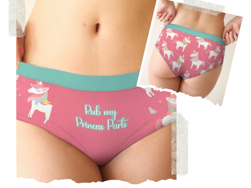 Rub My Kitty Kawaii DDLG Naughty Panties Gift for Submissive, ABDL