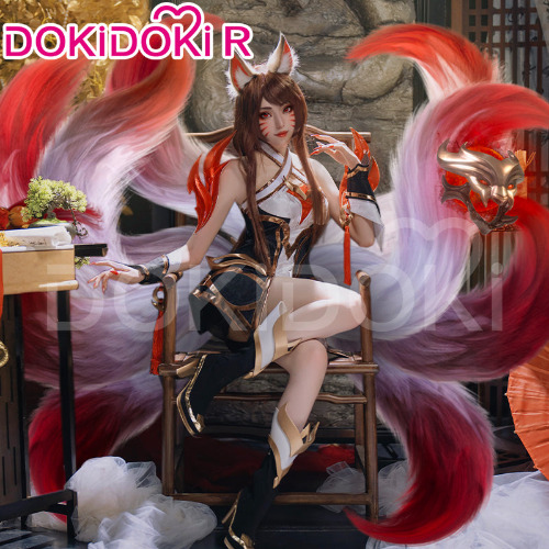 DokiDoki-R Game Fox Cosplay New Skin White Black Red Costume | Costume Only-XL-Order Processing Time Refer to Description Page